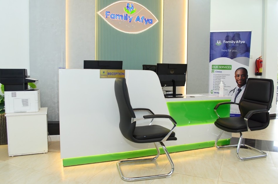 Family Afya Hospital Reception Area